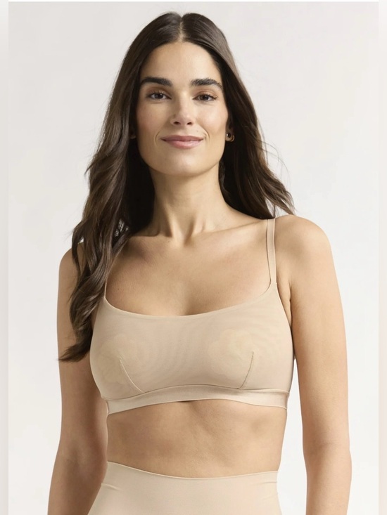 Joyspun Other - Joyspun Adobe Tan Adjustable Straps Double Layer Mesh Bralette